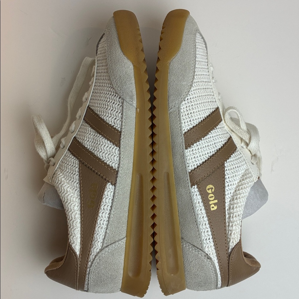 Gola Tornado Zephyr Woven Crochet Women’s Sneakers 7.5 Off White/Light Caramel - Picture 14 of 16